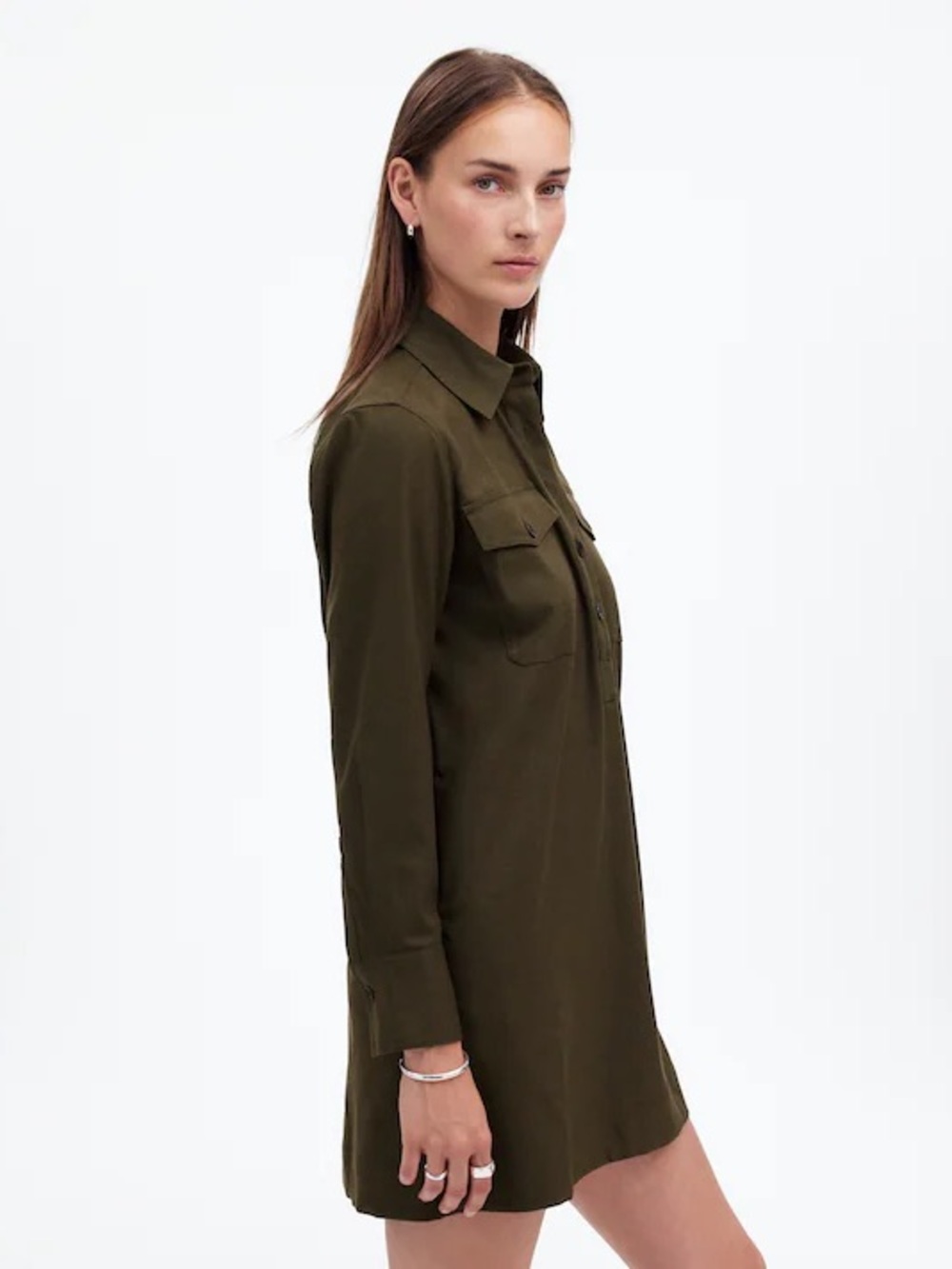 Madewell Button-Up Mini Shirtdress - Size S - Picture 3 of 9